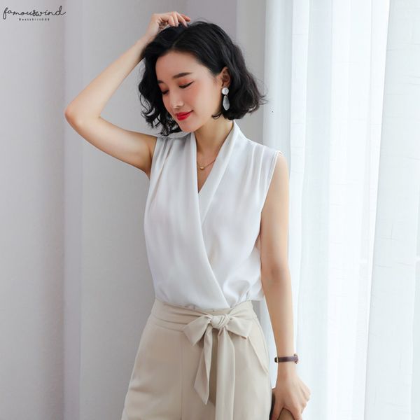 korean elegantes women blouses 2020 summer irregular silk shirt vintage sleeveless ladise boho plus size female clothes, White 
korean elegantes women blouses 2020 summer irregular silk shirt vintage sleeveless ladise boho plus size female clothes, White