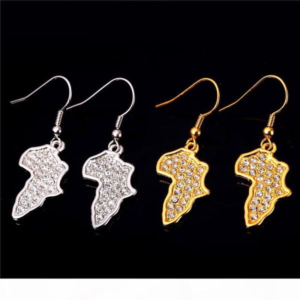 women wholesale clear rhinestone earrings platinum 18k real gold plated new trendy africa map drop earrings, Silver
women wholesale clear rhinestone earrings platinum 18k real gold plated new trendy africa map drop earrings, Silver