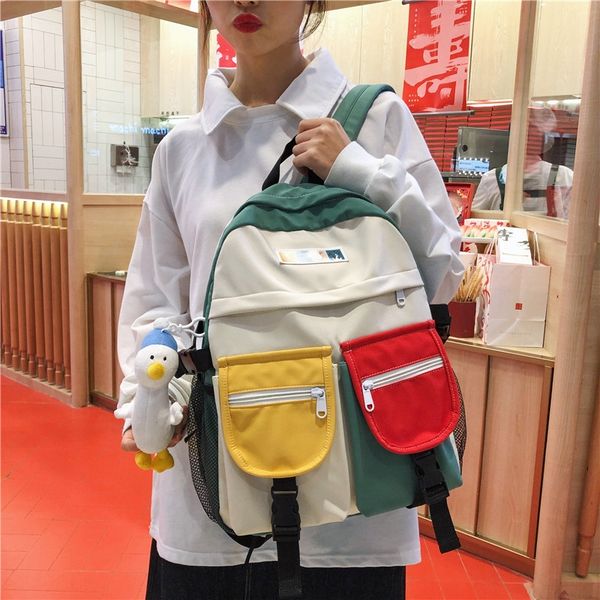 2cqyj artistic color matching harajuku student schoolbag cute korean casual all-match style artistic color matching harajuku student school, White
2cqyj artistic color matching harajuku student schoolbag cute korean casual all-match style artistic color matching harajuku student school, White
