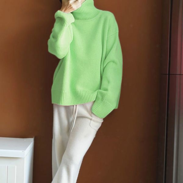 women's sweaters smpevrg autumn and winter turtleneck sweater women thickened pullover korean loose lazy primer, White;black
women's sweaters smpevrg autumn and winter turtleneck sweater women thickened pullover korean loose lazy primer, White;black
