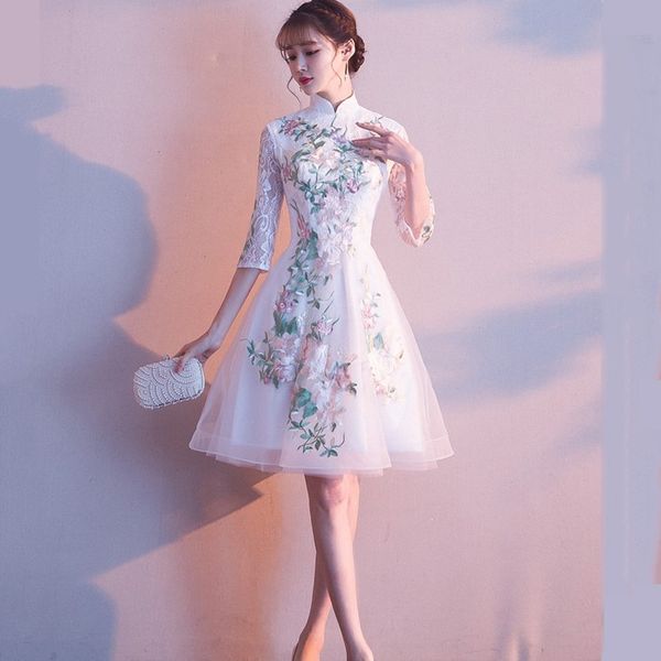 ethnic clothing summer elegant young lady flower embroidery banquet dress vintage mesh mandarin collar qipao white sweet a-line dresses xs-3, Red
ethnic clothing summer elegant young lady flower embroidery banquet dress vintage mesh mandarin collar qipao white sweet a-line dresses xs-3, Red