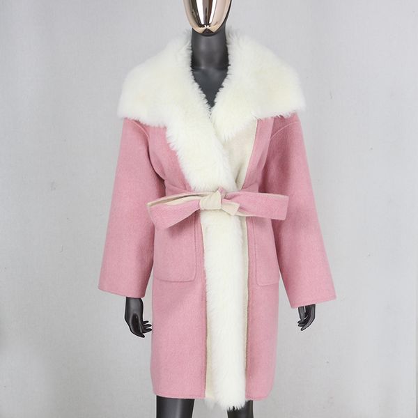 cxfs 2020 casual oversize loose cashmere wool blends real fur coat winter jacket women natural wool fur collar outerwear belt, Black
cxfs 2020 casual oversize loose cashmere wool blends real fur coat winter jacket women natural wool fur collar outerwear belt, Black