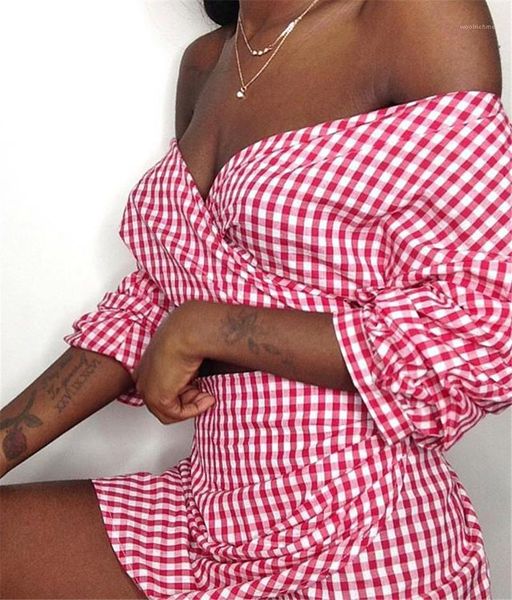 shoulder v neck lace up dress sets women summer clothing plaid 2 piece dress for women fashoin off, White
shoulder v neck lace up dress sets women summer clothing plaid 2 piece dress for women fashoin off, White