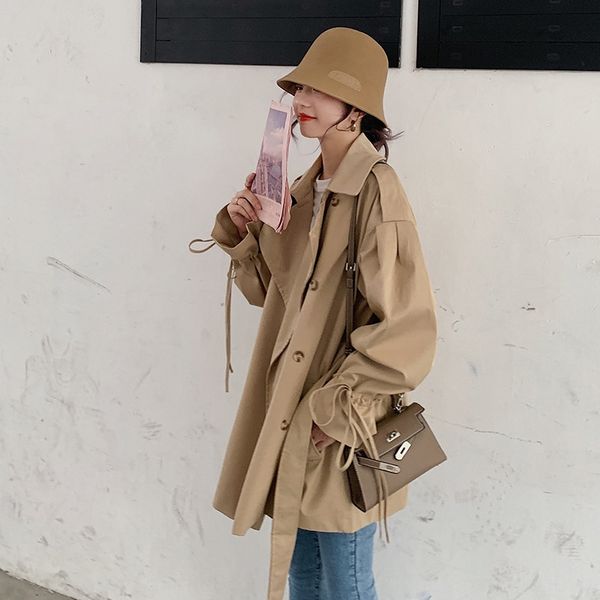 qlxu5 women's windbreaker mid-length small men 2020 autumn korean style waist-tight western style slimming feeling waitmore windbreaker, Tan;black
qlxu5 women's windbreaker mid-length small men 2020 autumn korean style waist-tight western style slimming feeling waitmore windbreaker, Tan;black
