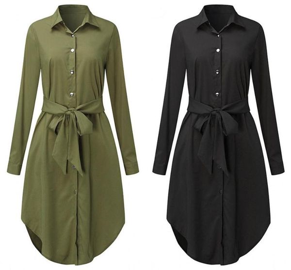 autumn spring elegant women long sleeve shirt dress vintage lapel neck loose plus size casual dress, Black;gray
autumn spring elegant women long sleeve shirt dress vintage lapel neck loose plus size casual dress, Black;gray