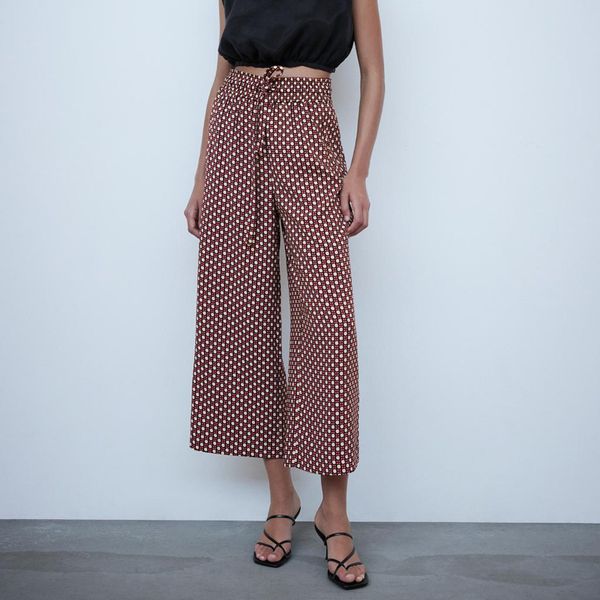 women's pants & capris elina vintage wide leg women fashion loose printed trousers elegant bow ankle length female ladies gt, Black;white
women's pants & capris elina vintage wide leg women fashion loose printed trousers elegant bow ankle length female ladies gt, Black;white