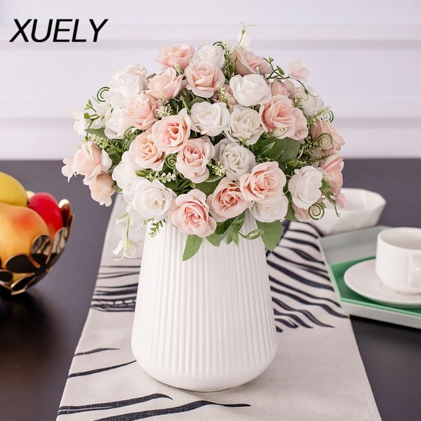 29cm 10 head spring small rose artificial flower bouquet silk fake flower home wedding decoration floral valentine's day present
29cm 10 head spring small rose artificial flower bouquet silk fake flower home wedding decoration floral valentine's day present