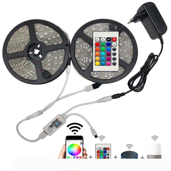 5m 10m 15m wifi led strip lights rgb color changeable flexible waterproof smd 5050 rgbw rgbww led strip tape + remote control + adapter
5m 10m 15m wifi led strip lights rgb color changeable flexible waterproof smd 5050 rgbw rgbww led strip tape + remote control + adapter
