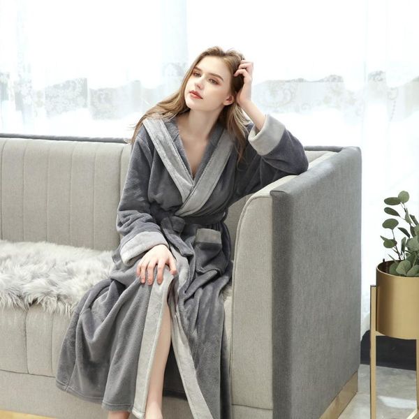 women's sleepwear bathrobe women cotton robe femme winter couples lengthened splicing home clothes long sleeved coat#g3, Black;red
women's sleepwear bathrobe women cotton robe femme winter couples lengthened splicing home clothes long sleeved coat#g3, Black;red