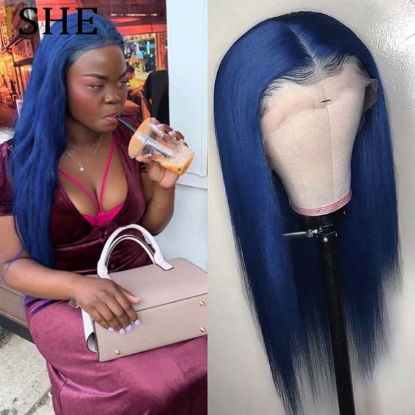 colored blue 360 lace human hair wig with baby hair glueless 13x6 lace front wigs virgin hair frontal closure wig 150% density, Black
colored blue 360 lace human hair wig with baby hair glueless 13x6 lace front wigs virgin hair frontal closure wig 150% density, Black