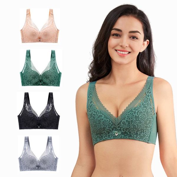 bras seamless push up large size thin underwear women gathered lace wide shoulder strap bra no steel ring, Red;black
bras seamless push up large size thin underwear women gathered lace wide shoulder strap bra no steel ring, Red;black