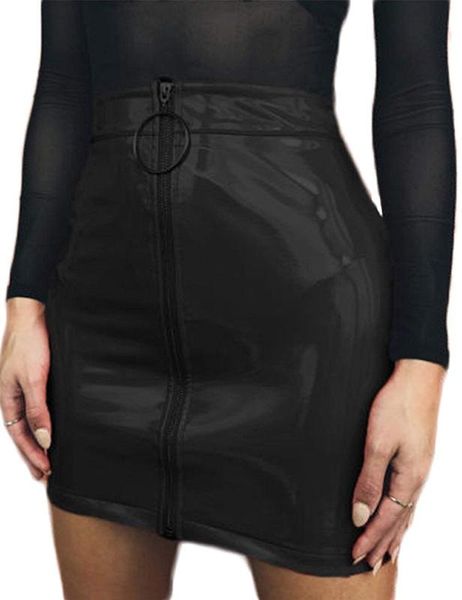 skirts women's high waist leather mini skirt solid color zipper flared pleated sexy, Black
skirts women's high waist leather mini skirt solid color zipper flared pleated sexy, Black