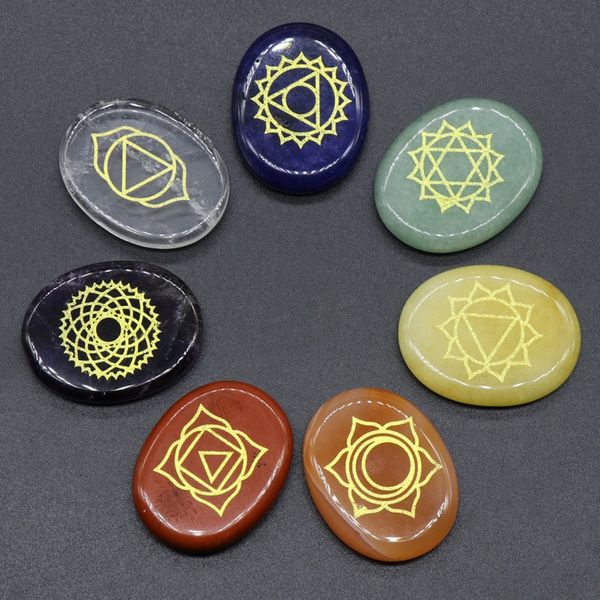 7chakra natural agate crystal crystal agate seven-pulse wheel energy healing stone aura symbol, Silver
7chakra natural agate crystal crystal agate seven-pulse wheel energy healing stone aura symbol, Silver