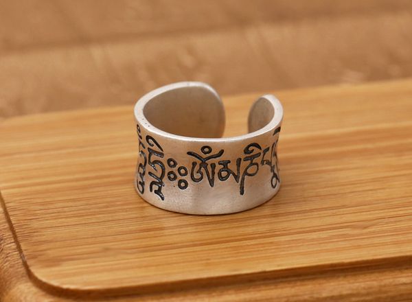 tibetan buddhist mantra rings 990 sterling silver for men and women six words sanskrit open adjustable ring vintage matt design
tibetan buddhist mantra rings 990 sterling silver for men and women six words sanskrit open adjustable ring vintage matt design