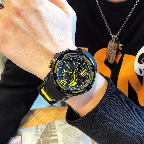 megir creative big dial chronograph men's sports watches quartz watch men clock relogio masculino reloj hombre, Slivery;brown
megir creative big dial chronograph men's sports watches quartz watch men clock relogio masculino reloj hombre, Slivery;brown