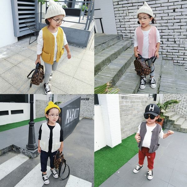 kgkal 2019 autumn new korean clothing vest sweater men's and women's children's clothing solid color sweater cardigan childre, Blue
kgkal 2019 autumn new korean clothing vest sweater men's and women's children's clothing solid color sweater cardigan childre, Blue