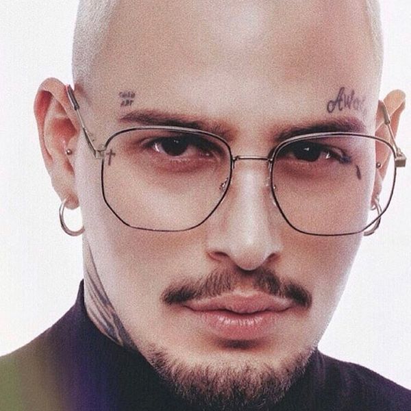 98202 trendsetter polygon metal frame men's and glasses women's myopia frame plain glasses, Silver
98202 trendsetter polygon metal frame men's and glasses women's myopia frame plain glasses, Silver