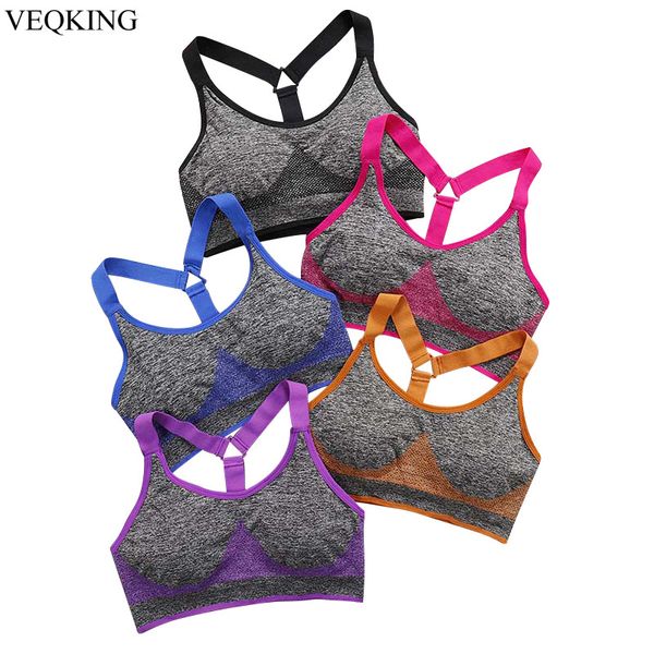 veqking quick dry sports bras for women,shockproof wirepadded push up sports tank seamless fitness gym workout yoga bra, White;black
veqking quick dry sports bras for women,shockproof wirepadded push up sports tank seamless fitness gym workout yoga bra, White;black