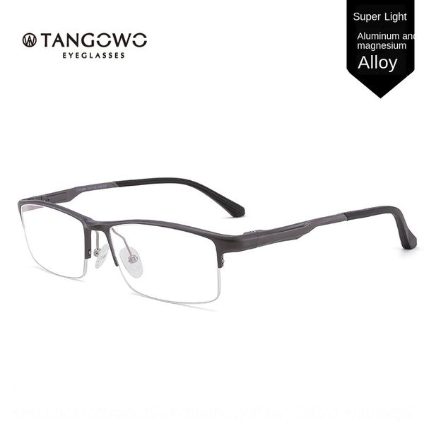 2020 new men's business aluminum magnesium frame stereo glasses leg half frame glasses myopia lenses, Silver
2020 new men's business aluminum magnesium frame stereo glasses leg half frame glasses myopia lenses, Silver