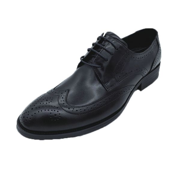 classic brock leather men's shoes men's business casual shoes professional leather men slip wear-resisting rubber sole, Black
classic brock leather men's shoes men's business casual shoes professional leather men slip wear-resisting rubber sole, Black