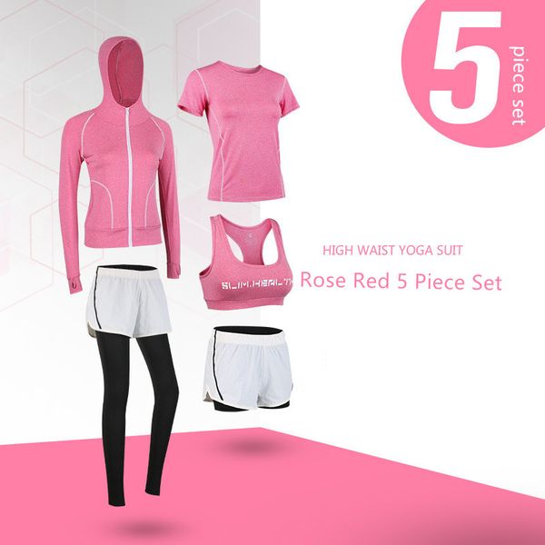 5 piece women's seamless yoga wear fitness sportswear fitness wear short / long sleeve t-shirt high waist leggings running sport, Black;blue
5 piece women's seamless yoga wear fitness sportswear fitness wear short / long sleeve t-shirt high waist leggings running sport, Black;blue
