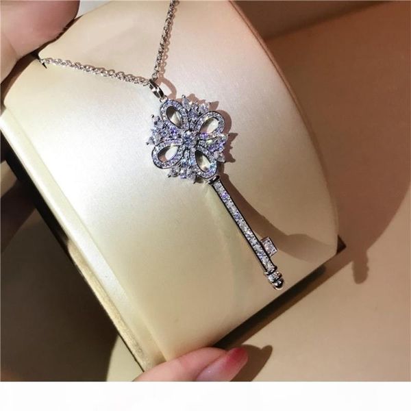 victoria's happy door key necklace,925 silver jewelry cz zircon crystal ladies fashion necklace sweater chain women gift 45cm chain
victoria's happy door key necklace,925 silver jewelry cz zircon crystal ladies fashion necklace sweater chain women gift 45cm chain