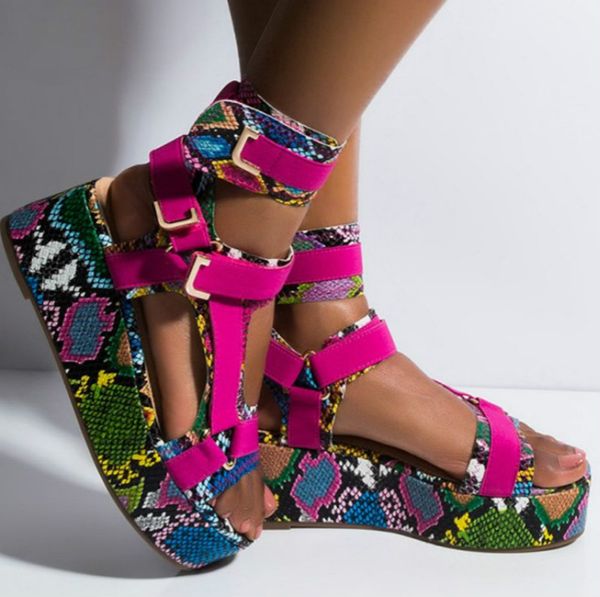 2021 ladies thick flat platform sandals colorful women wedges chunky shoes woman casual beach summer gladiator high sandal, Black
2021 ladies thick flat platform sandals colorful women wedges chunky shoes woman casual beach summer gladiator high sandal, Black