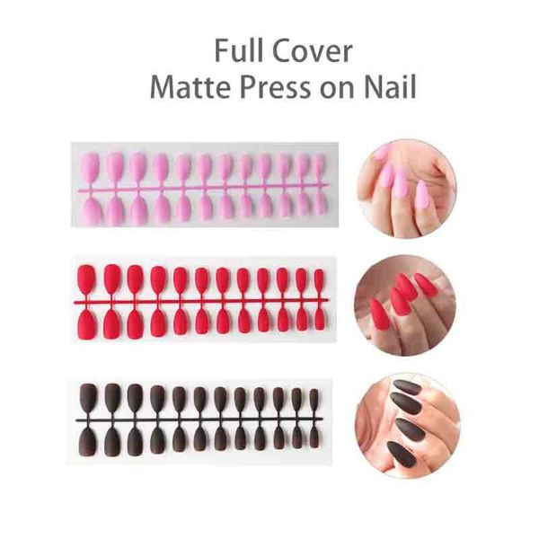 false nails short square matte press on nail full cover fake art for women manicure tips, Red;gold
false nails short square matte press on nail full cover fake art for women manicure tips, Red;gold