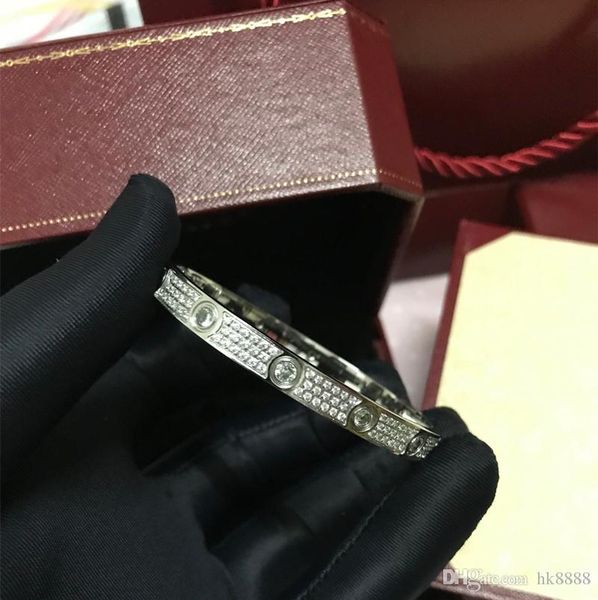 luxury full diamond stainless steel bracelet fashion womens mens designer love iced out bracelets cuff bangles screwdriver jewelry with box, Black
luxury full diamond stainless steel bracelet fashion womens mens designer love iced out bracelets cuff bangles screwdriver jewelry with box, Black