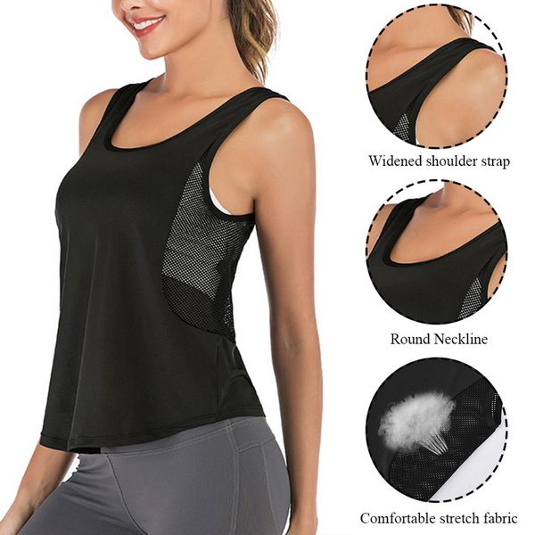 running jerseys yoga tank sleeveless shirts sports workout for women fashion vest activewear vests, Black;blue
running jerseys yoga tank sleeveless shirts sports workout for women fashion vest activewear vests, Black;blue