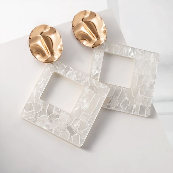white acrylic earrings statement earrings for women 2020 fashion square geometric drop dangle earring vintage wedding jewelry, Silver
white acrylic earrings statement earrings for women 2020 fashion square geometric drop dangle earring vintage wedding jewelry, Silver