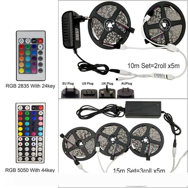 5m 10m 15m full set led strip light rgb led 5050 smd 2835 flexible ribbon rgb stripe 5m 10m 15m tape diode dc 12v+remote control+ adapter
5m 10m 15m full set led strip light rgb led 5050 smd 2835 flexible ribbon rgb stripe 5m 10m 15m tape diode dc 12v+remote control+ adapter