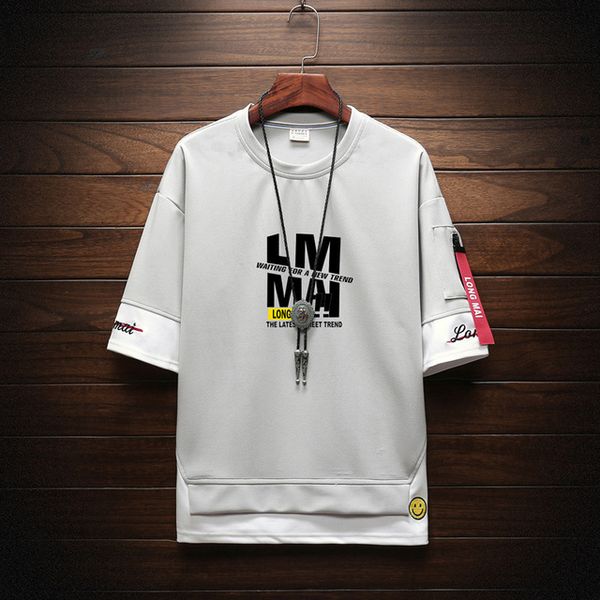 shirt men's clothing 2020 summer new national tide short-sleeved five-point sleeve t-shirt male street sports student clothes, White;black
shirt men's clothing 2020 summer new national tide short-sleeved five-point sleeve t-shirt male street sports student clothes, White;black