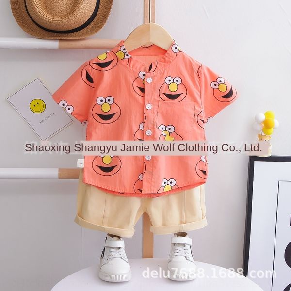 children's summer new handsome printed two-piece set baby boy short-sleeved sesame set jeremy shirt shirt wolf, White;black
children's summer new handsome printed two-piece set baby boy short-sleeved sesame set jeremy shirt shirt wolf, White;black