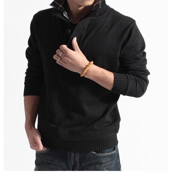 2020 new autumn winter male brand casual slim men thin button decoration hedging up collar men's pullover men sdas, White;black
2020 new autumn winter male brand casual slim men thin button decoration hedging up collar men's pullover men sdas, White;black