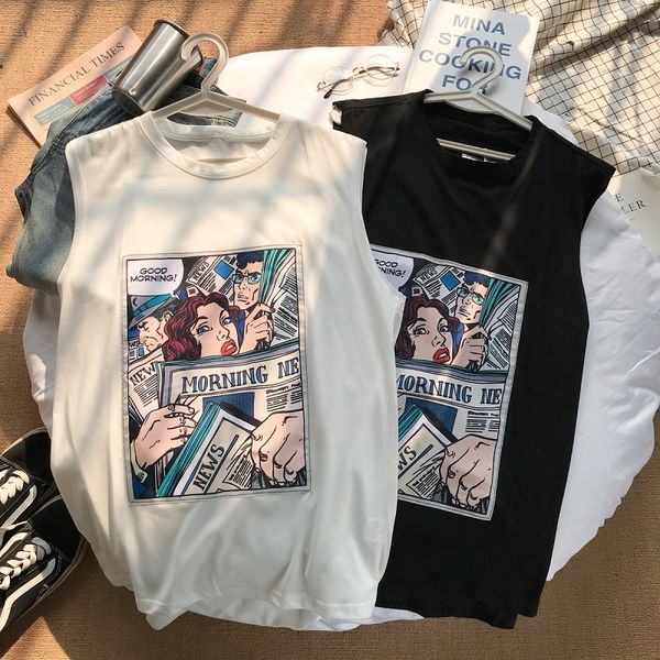 qaxw5 korean style trendy brand round neck casual men' loose all-match waistcoat student sports sleeveless -shirt vest vest t-shirt ve, White;black
qaxw5 korean style trendy brand round neck casual men' loose all-match waistcoat student sports sleeveless -shirt vest vest t-shirt ve, White;black