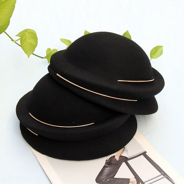 new british fashion woolen hat female korean metal decorative wool beret cap elegant lady beret, Blue;gray
new british fashion woolen hat female korean metal decorative wool beret cap elegant lady beret, Blue;gray