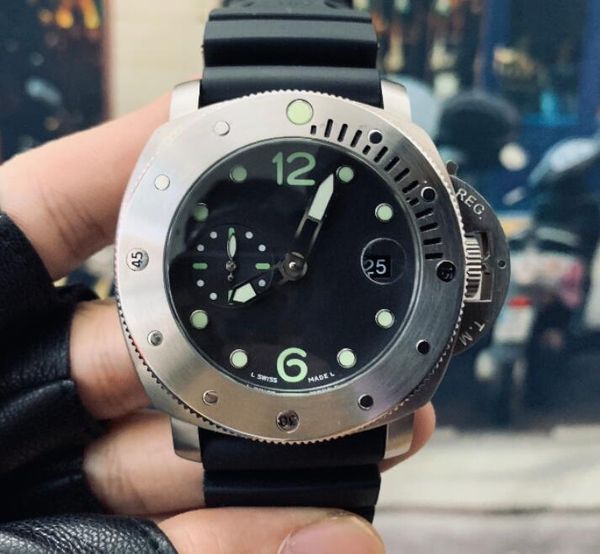 pam luxury men watches automatic movement 44mm rubber strap men waterproof wristwatches men stainless steel watches, Slivery;brown
pam luxury men watches automatic movement 44mm rubber strap men waterproof wristwatches men stainless steel watches, Slivery;brown