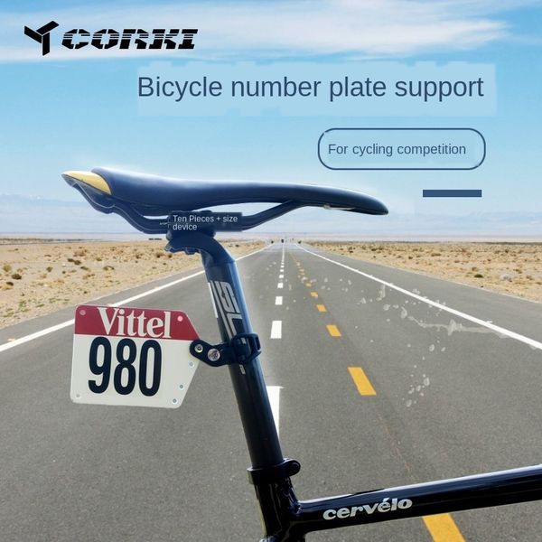corki number mountain road car bicycle bicycle racing plate round tube motorcade plate bracket, Silver
corki number mountain road car bicycle bicycle racing plate round tube motorcade plate bracket, Silver