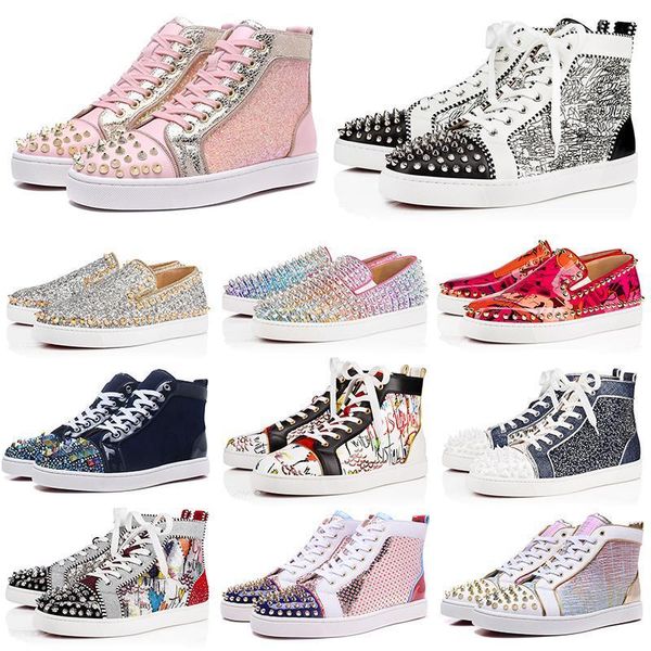 2019 новый конструктор red bottoms повседневная обувь скольжению на роликовый boat мужская женщины suede spike кристалл кожа спортивные крос, Black 
2019 новый конструктор red bottoms повседневная обувь скольжению на роликовый boat мужская женщины suede spike кристалл кожа спортивные крос, Black