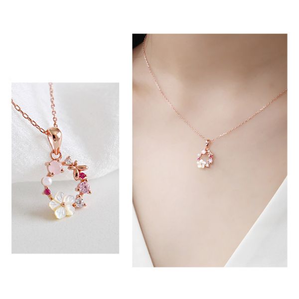 fashion creative butterfly flowers necklace zircon crystal pearl shell garland pendant necklace for women jewelry accessories, Silver
fashion creative butterfly flowers necklace zircon crystal pearl shell garland pendant necklace for women jewelry accessories, Silver