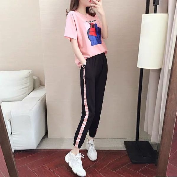 by3lk sports suit women's loose fashion 2020 summer new korean style hong kong style student all-match small casual two-piece sportswea, Gray
by3lk sports suit women's loose fashion 2020 summer new korean style hong kong style student all-match small casual two-piece sportswea, Gray