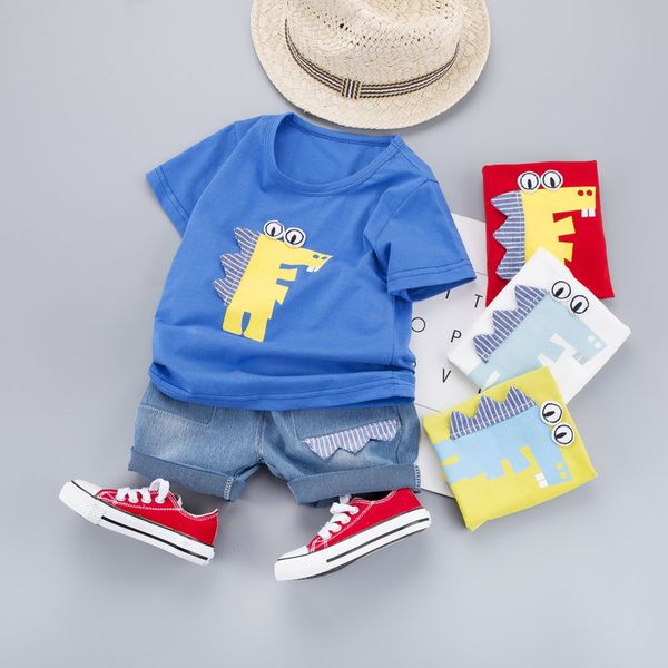 children's summer suit fashion cartoon printed t-shirt short-sleeved shorts cotton men and women baby children's clothing a1, White
children's summer suit fashion cartoon printed t-shirt short-sleeved shorts cotton men and women baby children's clothing a1, White