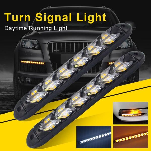 2pcs 24v white amber arrow car styling led daytime running light drl dynamic flowing sequential turn signal
2pcs 24v white amber arrow car styling led daytime running light drl dynamic flowing sequential turn signal