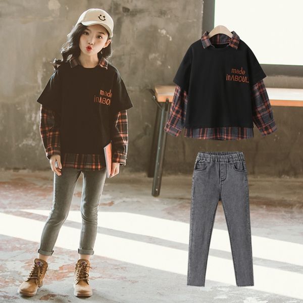 girls' denim suit 2020 new children's korean casual two-piece suit for sweater sweater medium and large children autumn fashion
girls' denim suit 2020 new children's korean casual two-piece suit for sweater sweater medium and large children autumn fashion