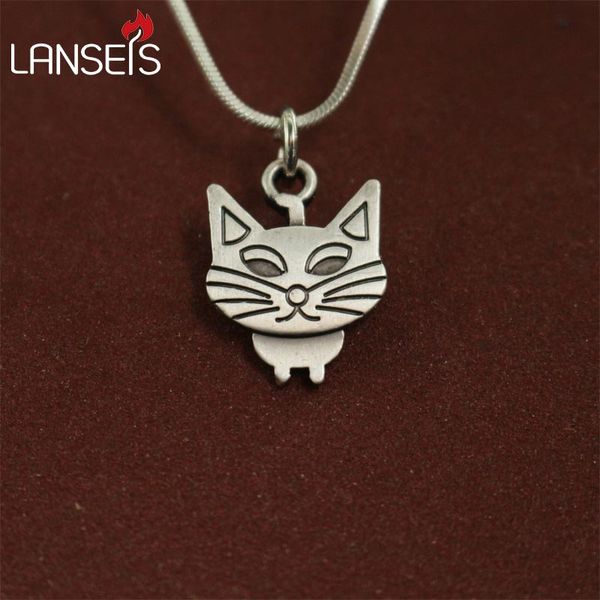 1pcs cute tiny cartoon cat necklace pendants for women necklace animal matel jewelry simple summer necklaces gift for friend, Silver
1pcs cute tiny cartoon cat necklace pendants for women necklace animal matel jewelry simple summer necklaces gift for friend, Silver