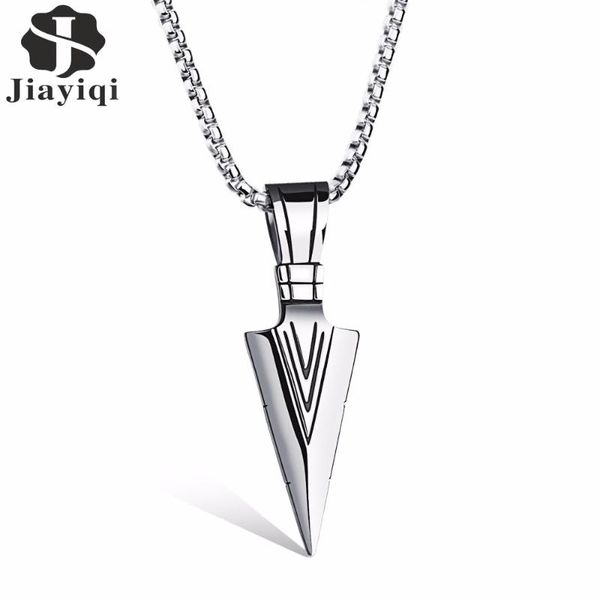 jiayiqi 2020 new arrow stainless steel necklaces & pendants fashion cool male necklace punk jewelry accessories party gift, Silver
jiayiqi 2020 new arrow stainless steel necklaces & pendants fashion cool male necklace punk jewelry accessories party gift, Silver