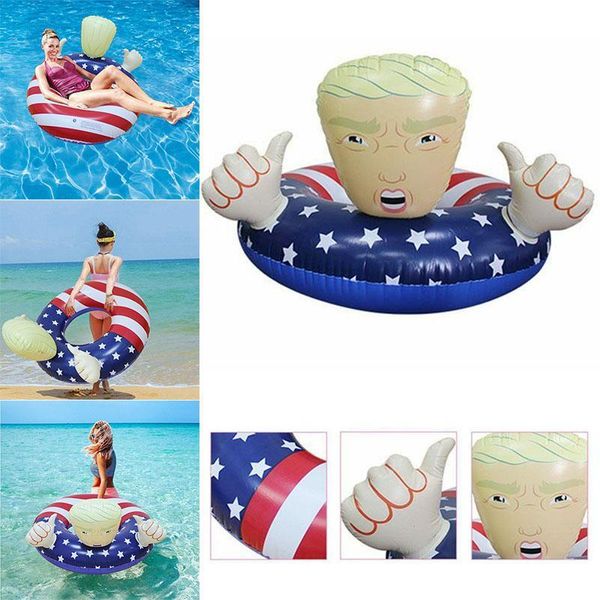

trump swim ring inflatable floats 100cm giant thicken summer fun inflatable sofa outdoor travel beach play water pools float seat fy6078