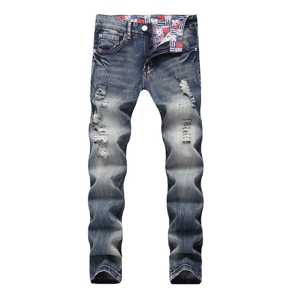 men design jeans scratch straight jeans personalized beard effect destroyed ripped hole plus size male, Blue
men design jeans scratch straight jeans personalized beard effect destroyed ripped hole plus size male, Blue