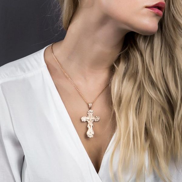 big cross pendant necklace for mens women 585 rose gold filled jesus crucifix snake link chains male jewelry gift gp172a, Silver
big cross pendant necklace for mens women 585 rose gold filled jesus crucifix snake link chains male jewelry gift gp172a, Silver